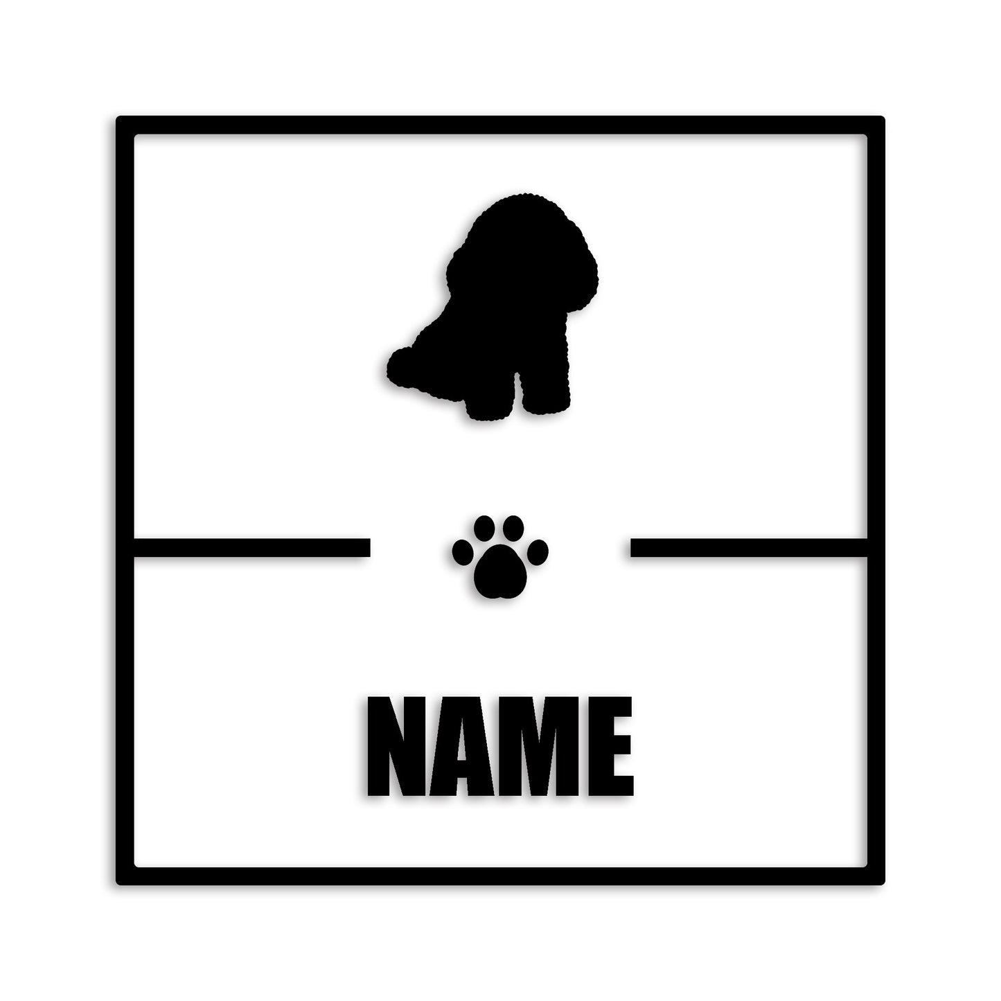 ビションフリーゼ 文字入れ可能 ペット 犬 カッティング ステッカー (st-145-82)