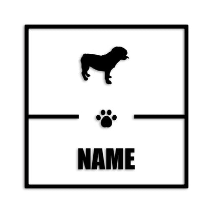ブルドック 文字入れ可能 ペット 犬 カッティング ステッカー (st-145-87)