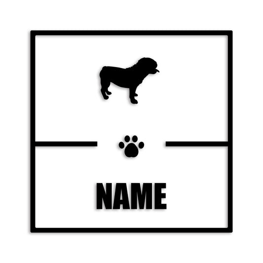 ブルドック 文字入れ可能 ペット 犬 カッティング ステッカー (st-145-87)