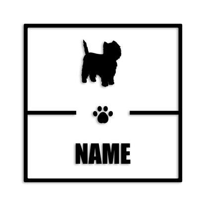 ウエストハイランドテリア 文字入れ可能 ペット 犬 カッティング ステッカー (st-145-9)