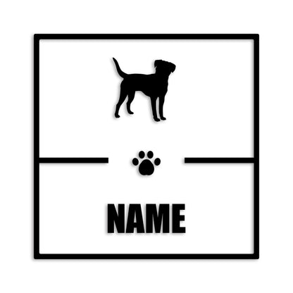 ボーダーテリア 文字入れ可能 ペット 犬 カッティング ステッカー (st-145-96)