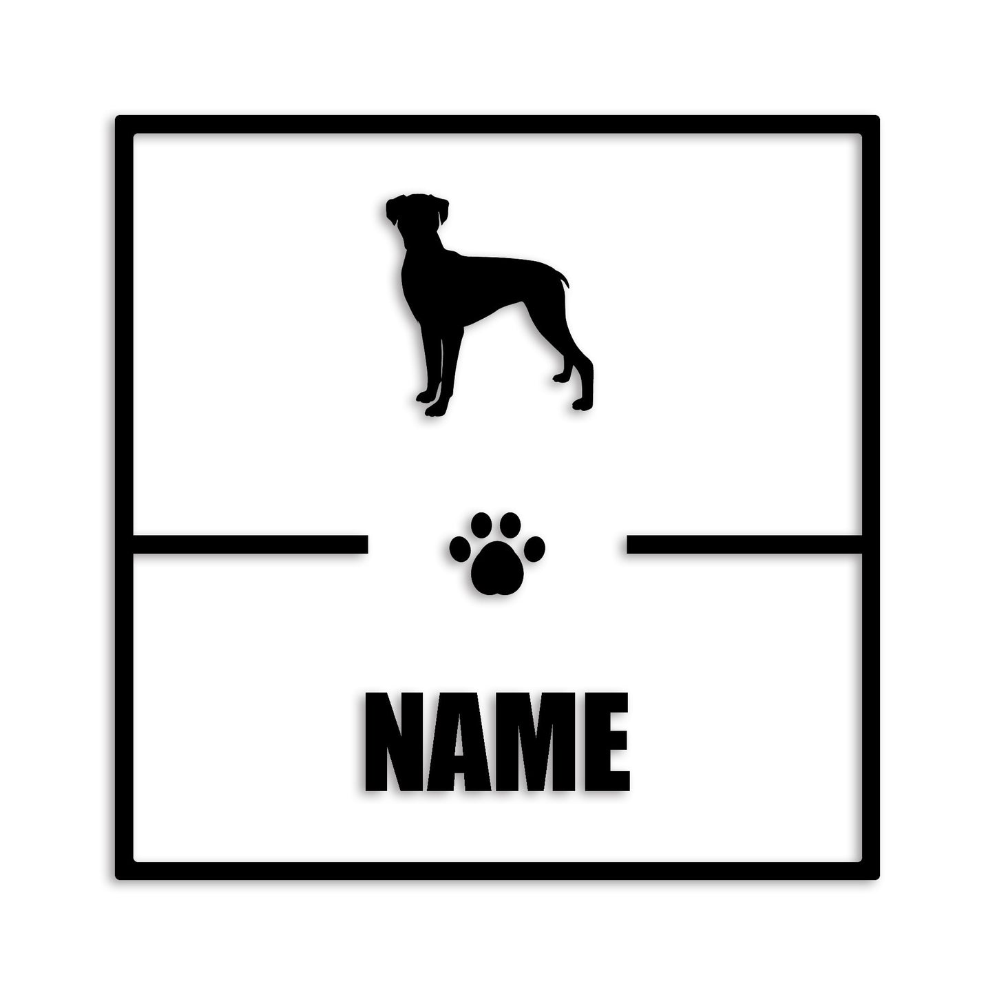 ボクサー 文字入れ可能 ペット 犬 カッティング ステッカー (st-145-97)