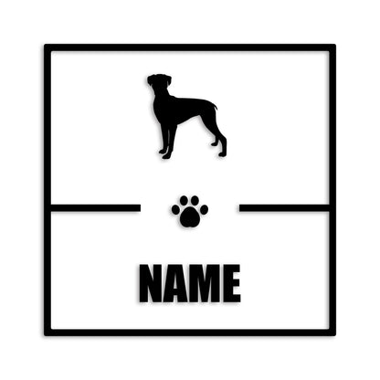 ボクサー 文字入れ可能 ペット 犬 カッティング ステッカー (st-145-97)