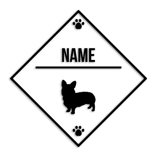 ウェルシュコーギー 文字入れ可能 ペット 犬 カッティング ステッカー (st-146-10)