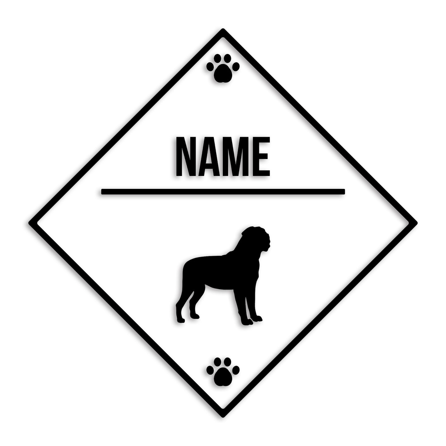 マスティフ 文字入れ可能 ペット 犬 カッティング ステッカー (st-146-103)