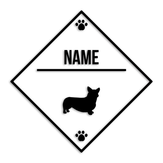 ウェルシュコーギー 文字入れ可能 ペット 犬 カッティング ステッカー (st-146-11)