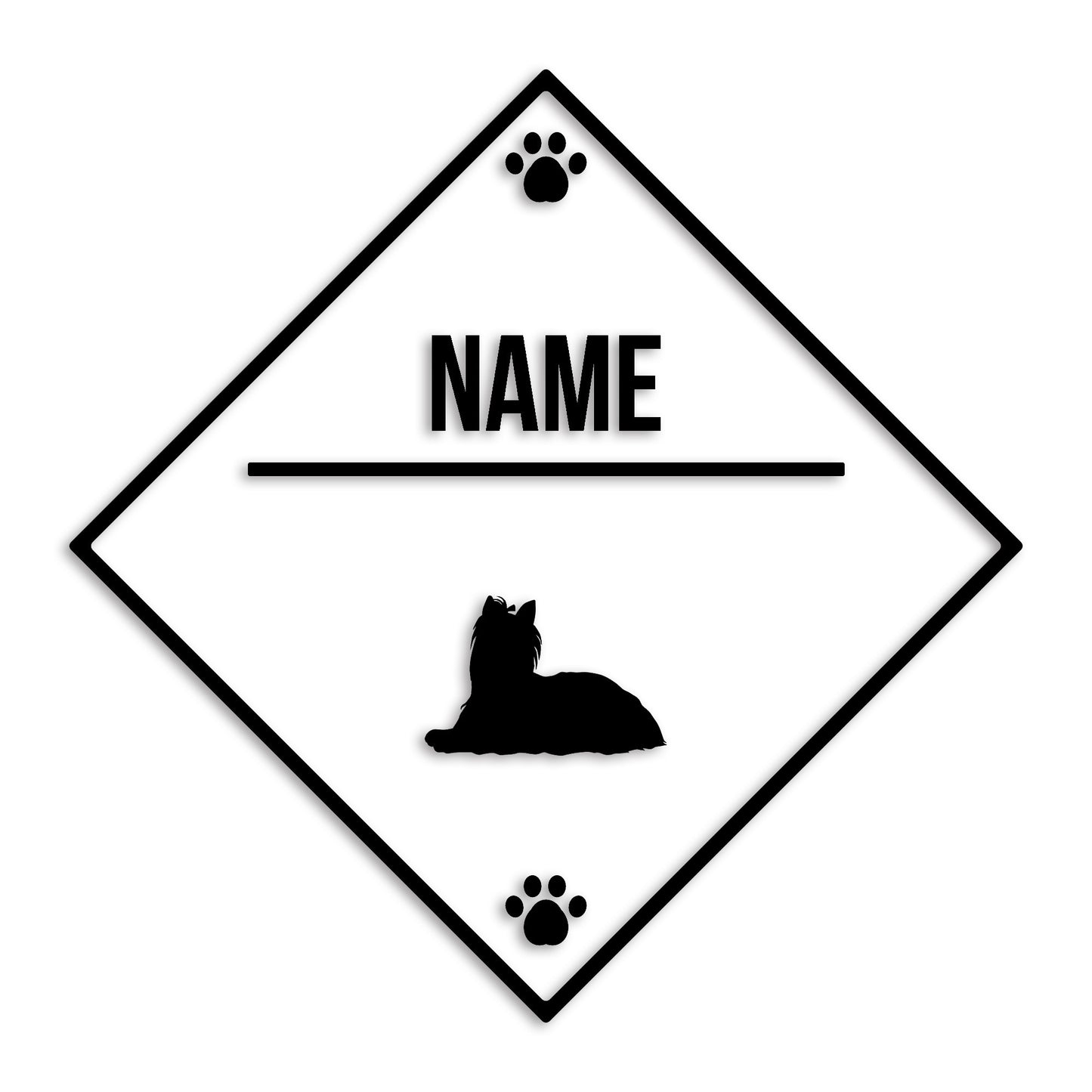 ヨークシャーテリア 文字入れ可能 ペット 犬 カッティング ステッカー (st-146-110)