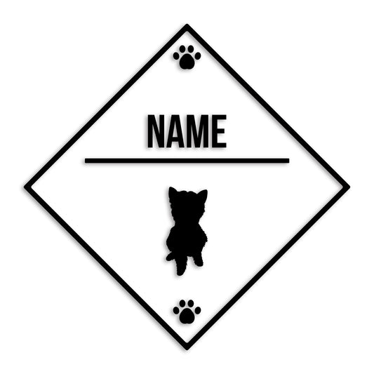 ヨークシャーテリア 文字入れ可能 ペット 犬 カッティング ステッカー (st-146-112)