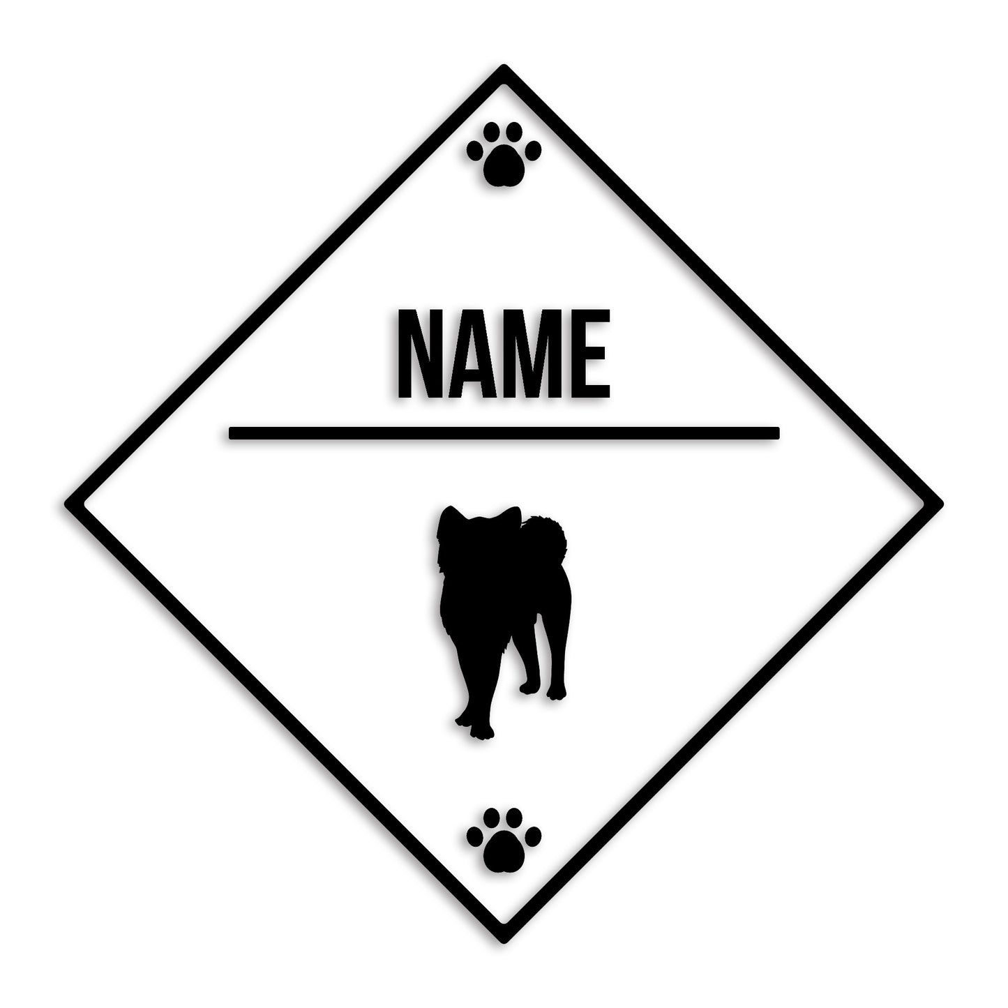 秋田犬 文字入れ可能 ペット 犬 カッティング ステッカー (st-146-127)