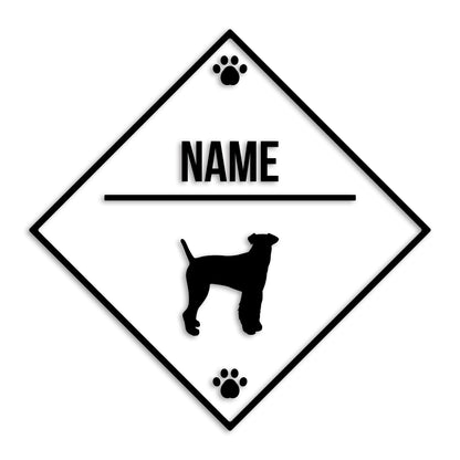 エアデール 文字入れ可能 ペット 犬 カッティング ステッカー (st-146-14)