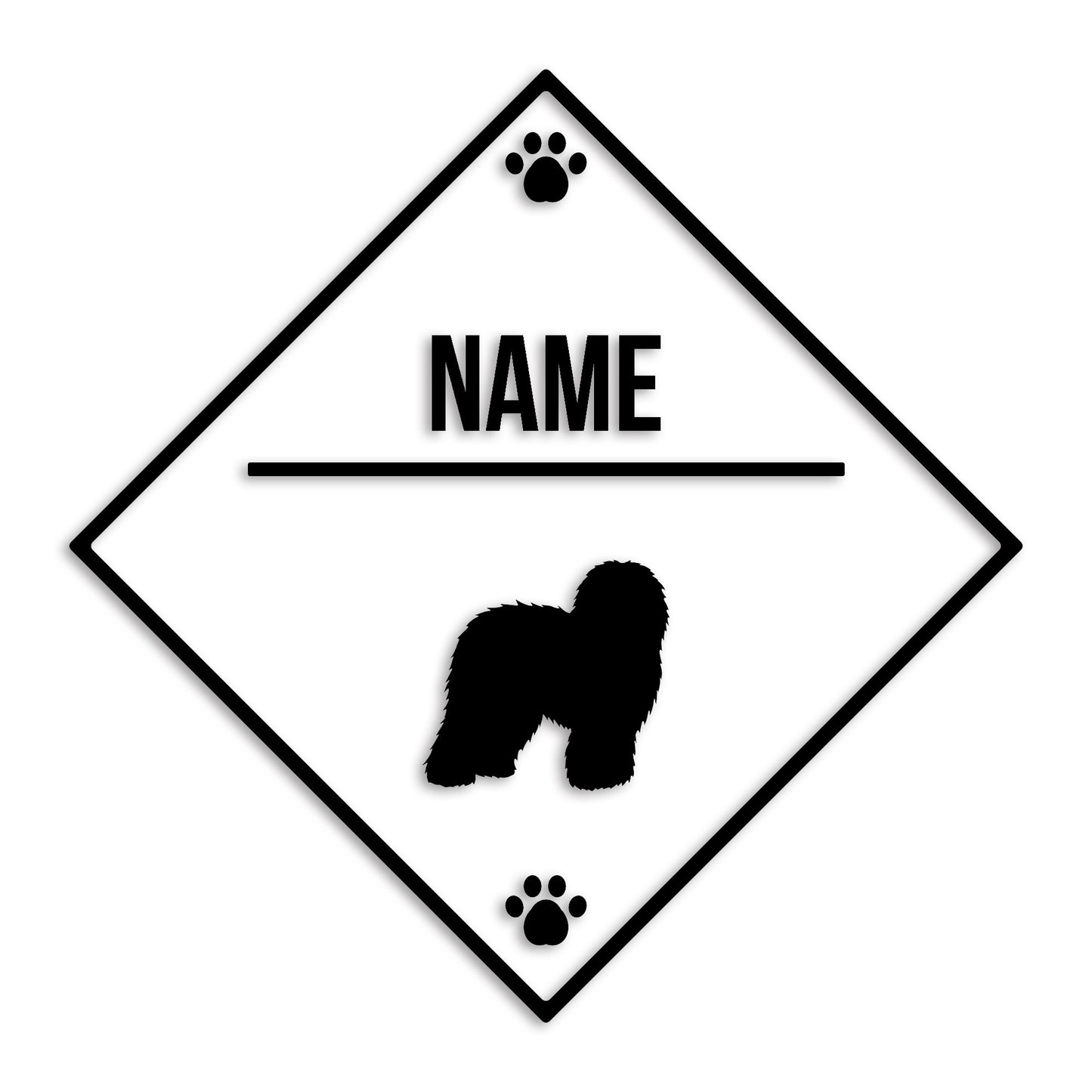 オールドイングリッシュ 文字入れ可能 ペット 犬 カッティング ステッカー (st-146-15)