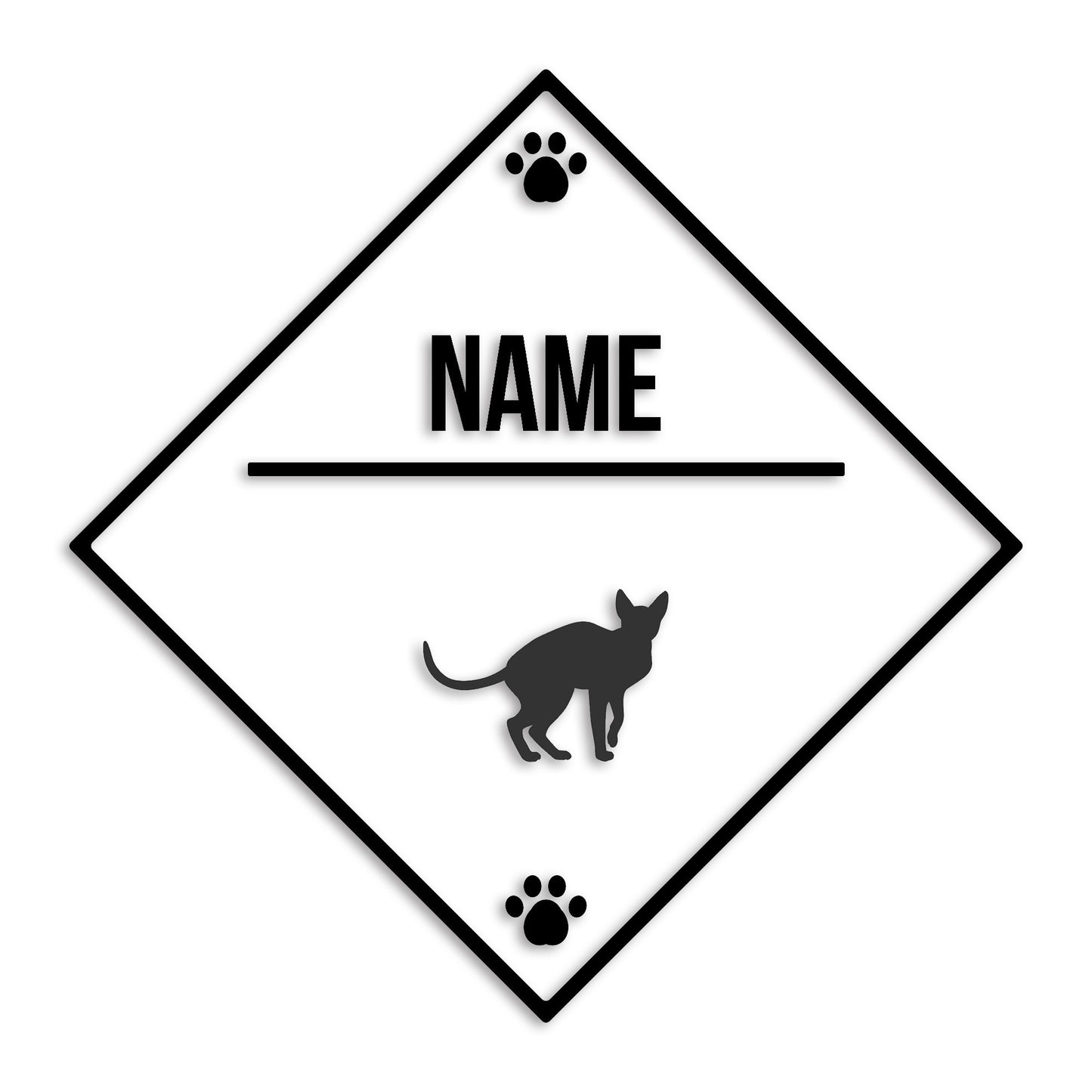 スフィンクス 文字入れ可能 ペット 猫 カッティング ステッカー (st-146-156)