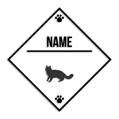 ターキッシュバン 文字入れ可能 ペット 猫 カッティング ステッカー (st-146-158)