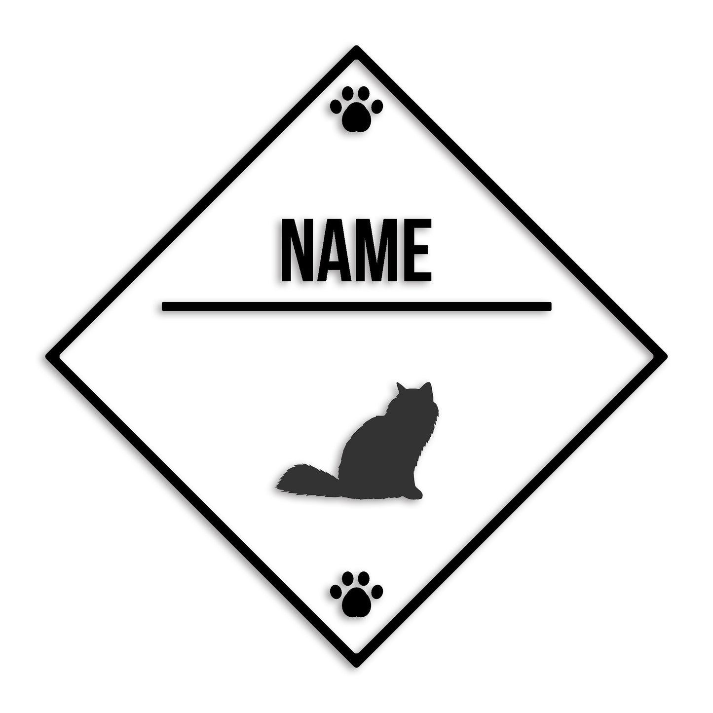 バーマン 文字入れ可能 ペット 猫 カッティング ステッカー (st-146-164)