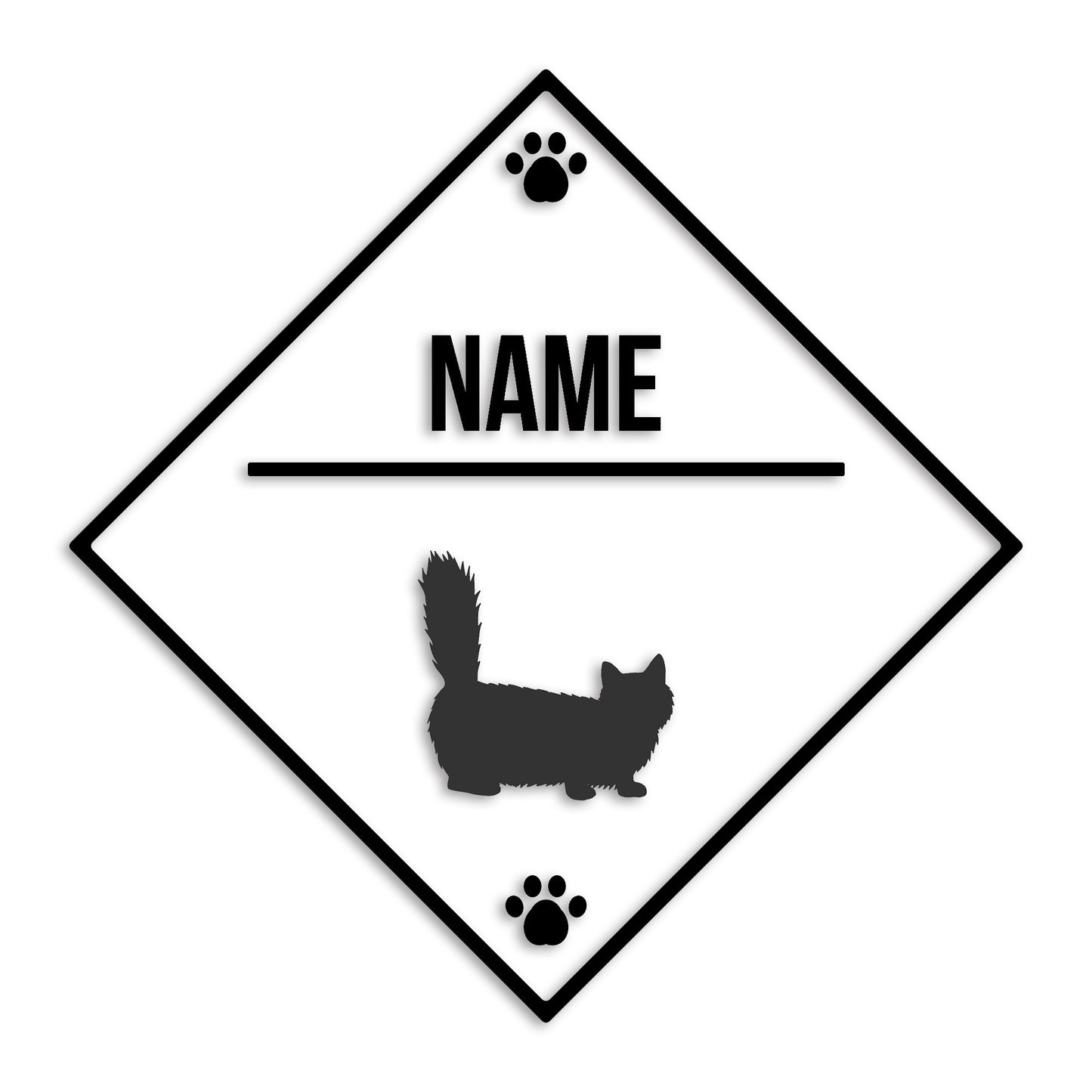 マンチカン 文字入れ可能 ペット 猫 カッティング ステッカー (st-146-171)