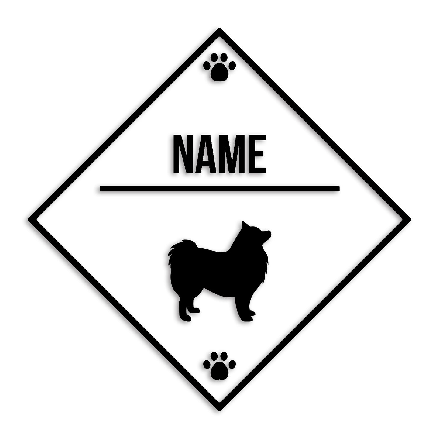 スピッツ 文字入れ可能 ペット 犬 カッティング ステッカー (st-146-37)