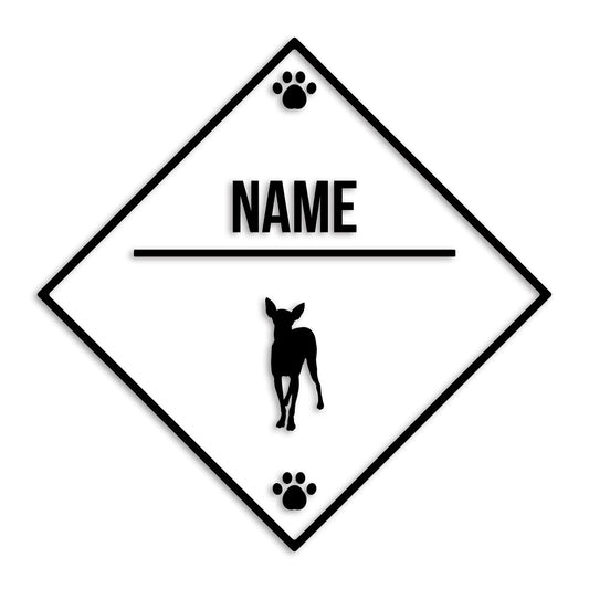 イタリアングレーハウンド 文字入れ可能 ペット 犬 カッティング ステッカー (st-146-4)