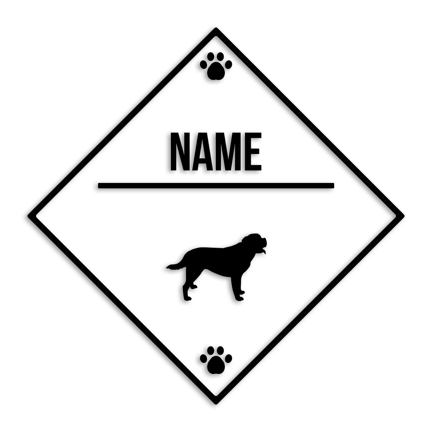 セントバーナード 文字入れ可能 ペット 犬 カッティング ステッカー (st-146-40)