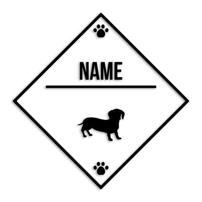 ダックスフンド 文字入れ可能 ペット 犬 カッティング ステッカー (st-146-43)