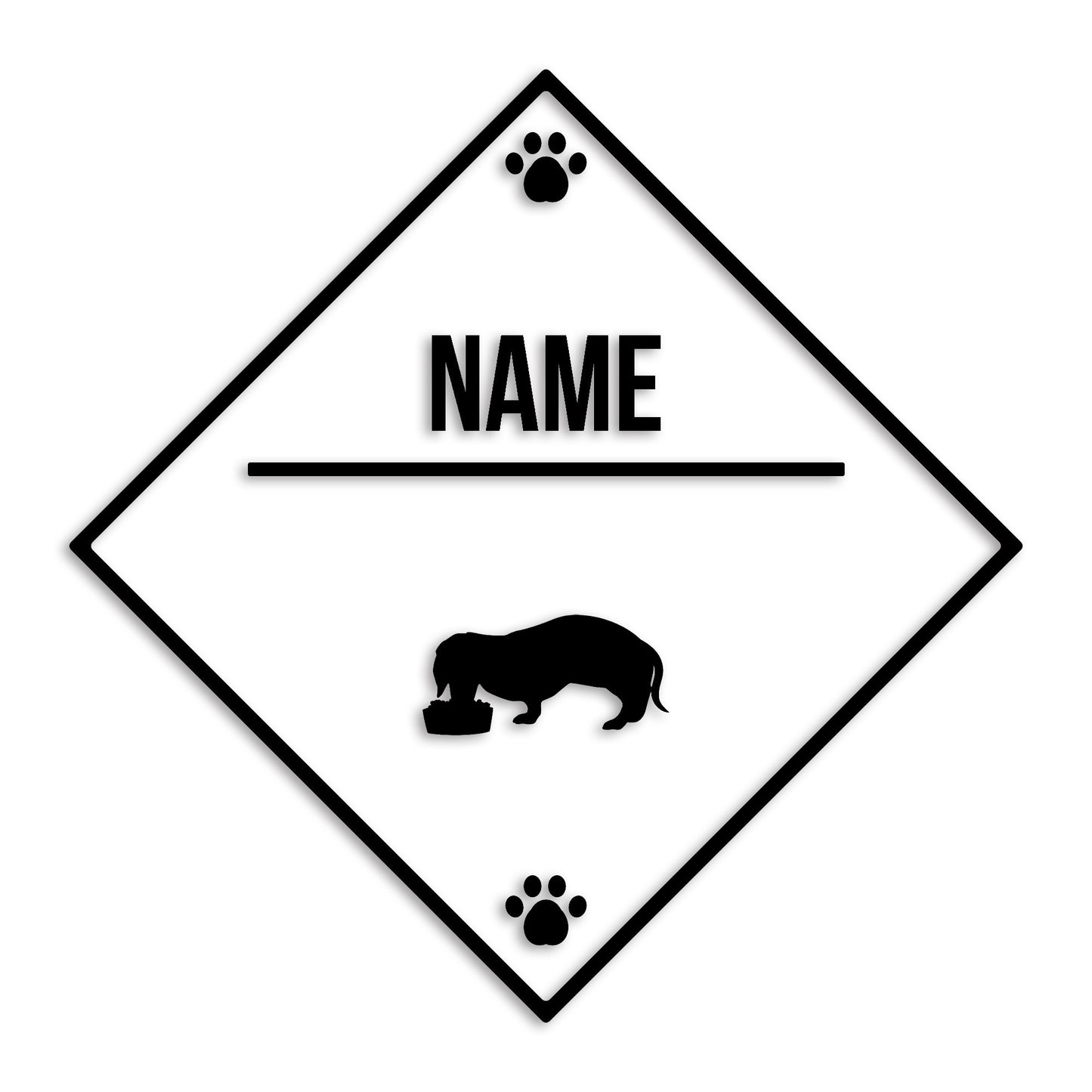 ダックスフンド 文字入れ可能 ペット 犬 カッティング ステッカー (st-146-44)