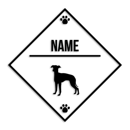 イタリアングレーハウンド 文字入れ可能 ペット 犬 カッティング ステッカー (st-146-5)