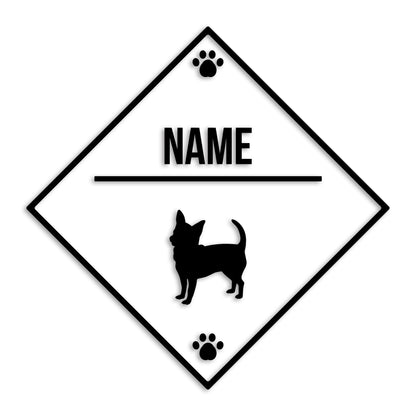 チワワ 文字入れ可能 ペット 犬 カッティング ステッカー (st-146-53)