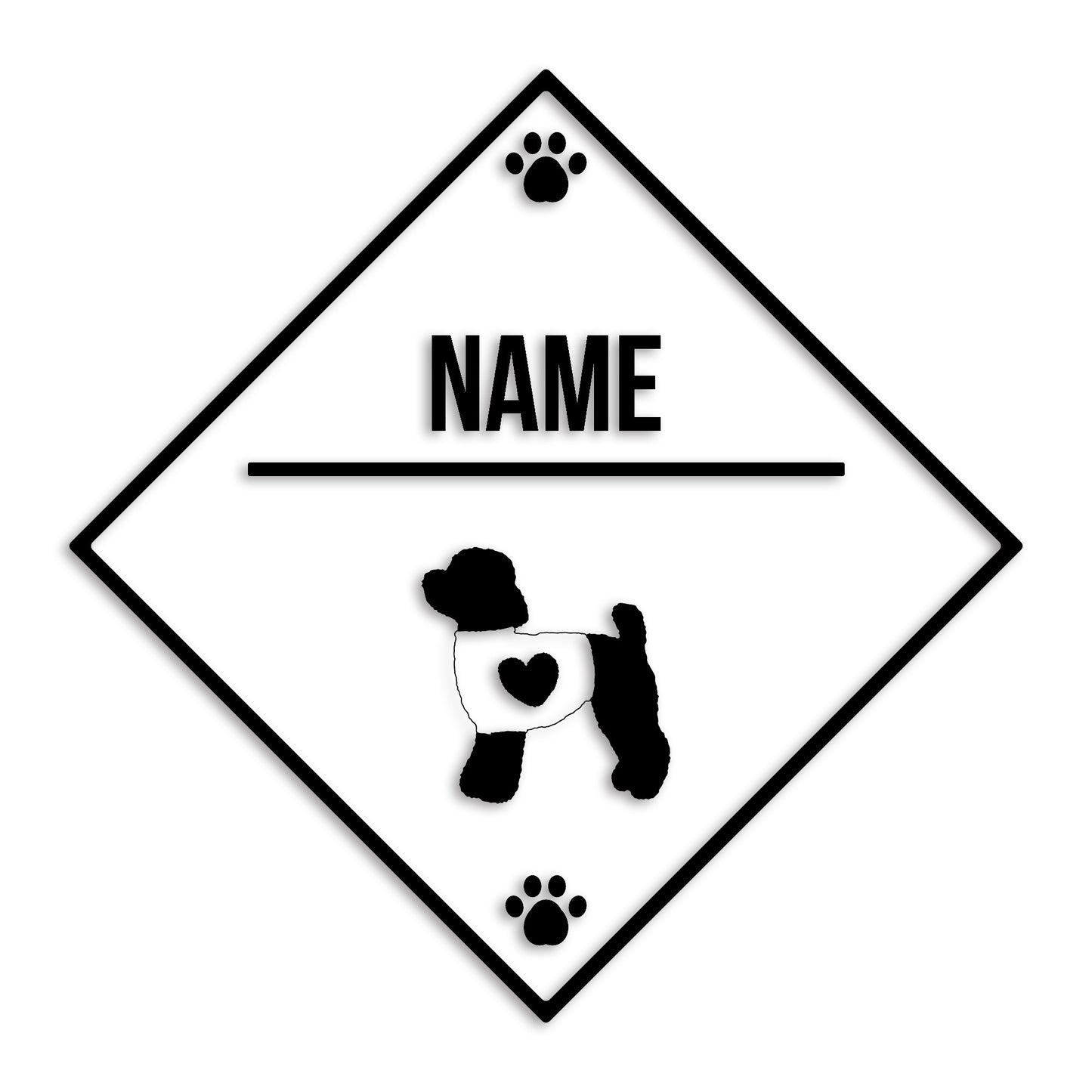 トイプードル 文字入れ可能 ペット 犬 カッティング ステッカー (st-146-55)