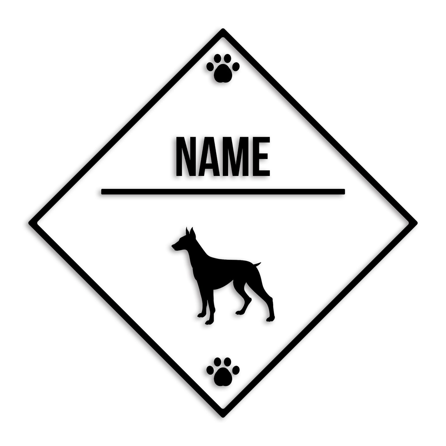 ドーベルマン 文字入れ可能 ペット 犬 カッティング ステッカー (st-146-61)