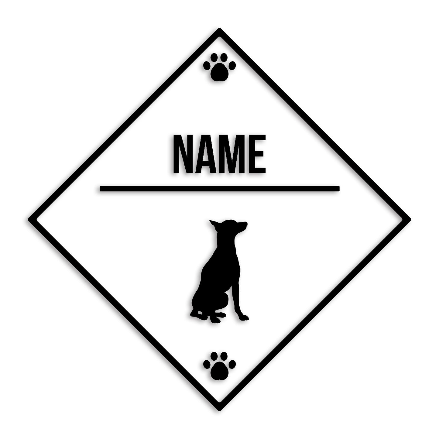 ドーベルマン 文字入れ可能 ペット 犬 カッティング ステッカー (st-146-62)