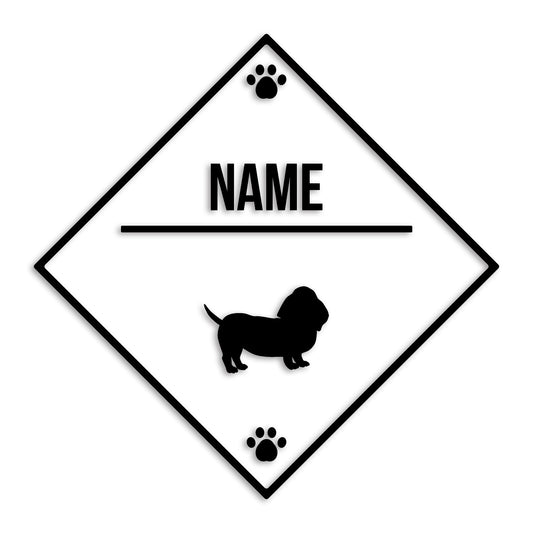 バセットハウンド 文字入れ可能 ペット 犬 カッティング ステッカー (st-146-67)