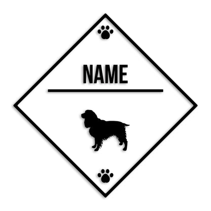 イングリッシュスプリンガ 文字入れ可能 ペット 犬 カッティング ステッカー (st-146-7)