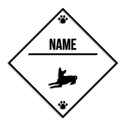 バセンジー 文字入れ可能 ペット 犬 カッティング ステッカー (st-146-70)