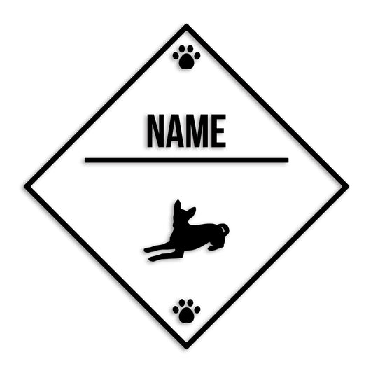 バセンジー 文字入れ可能 ペット 犬 カッティング ステッカー (st-146-70)