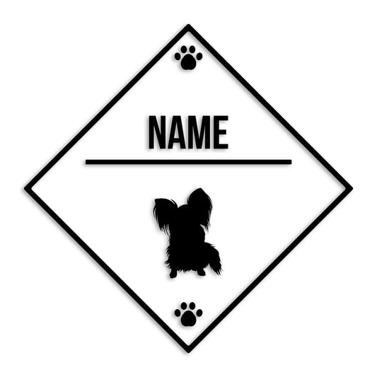 パピヨン 文字入れ可能 ペット 犬 カッティング ステッカー (st-146-73)