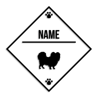 パピヨン 文字入れ可能 ペット 犬 カッティング ステッカー (st-146-74)