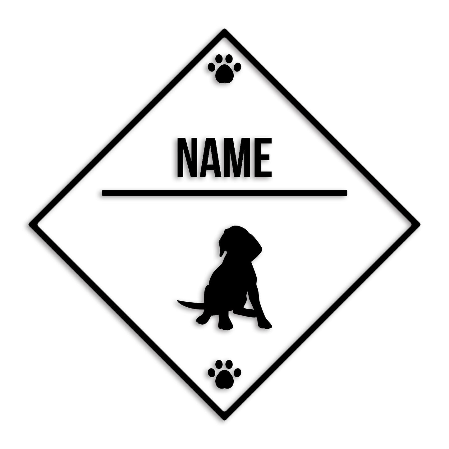 ビーグル 文字入れ可能 ペット 犬 カッティング ステッカー (st-146-75)