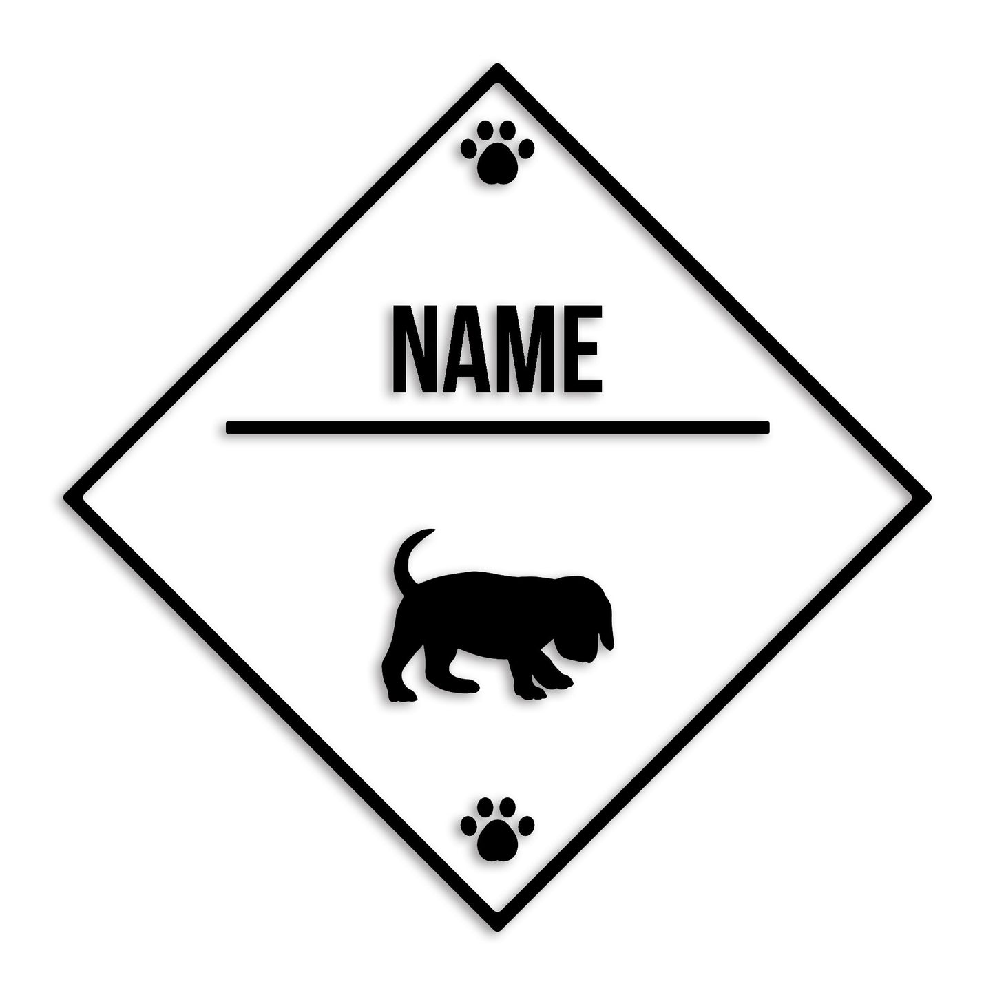 ビーグル 文字入れ可能 ペット 犬 カッティング ステッカー (st-146-79)