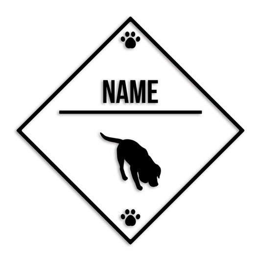 ビーグル 文字入れ可能 ペット 犬 カッティング ステッカー (st-146-80)