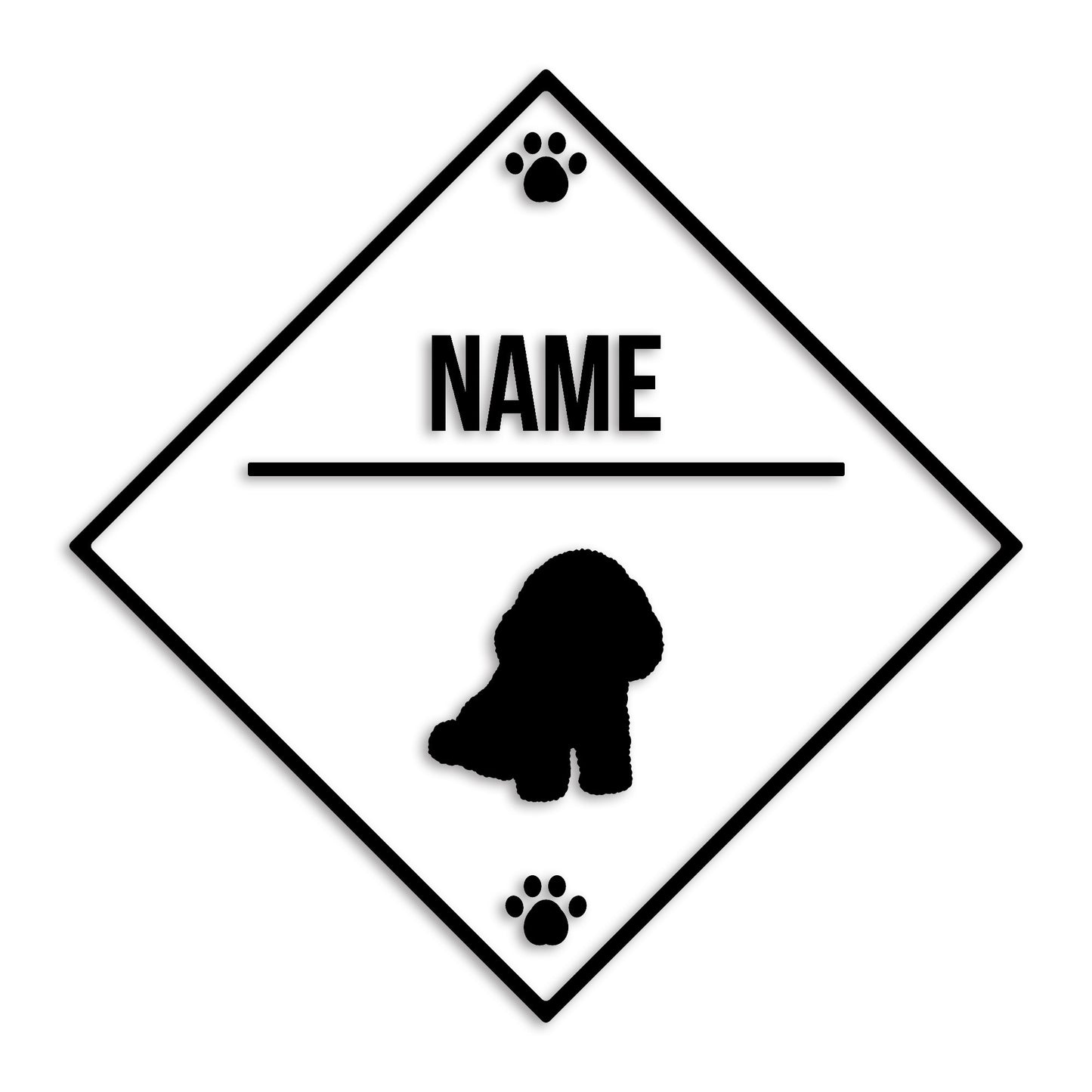 ビションフリーゼ 文字入れ可能 ペット 犬 カッティング ステッカー (st-146-82)