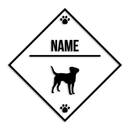 ボーダーテリア 文字入れ可能 ペット 犬 カッティング ステッカー (st-146-96)