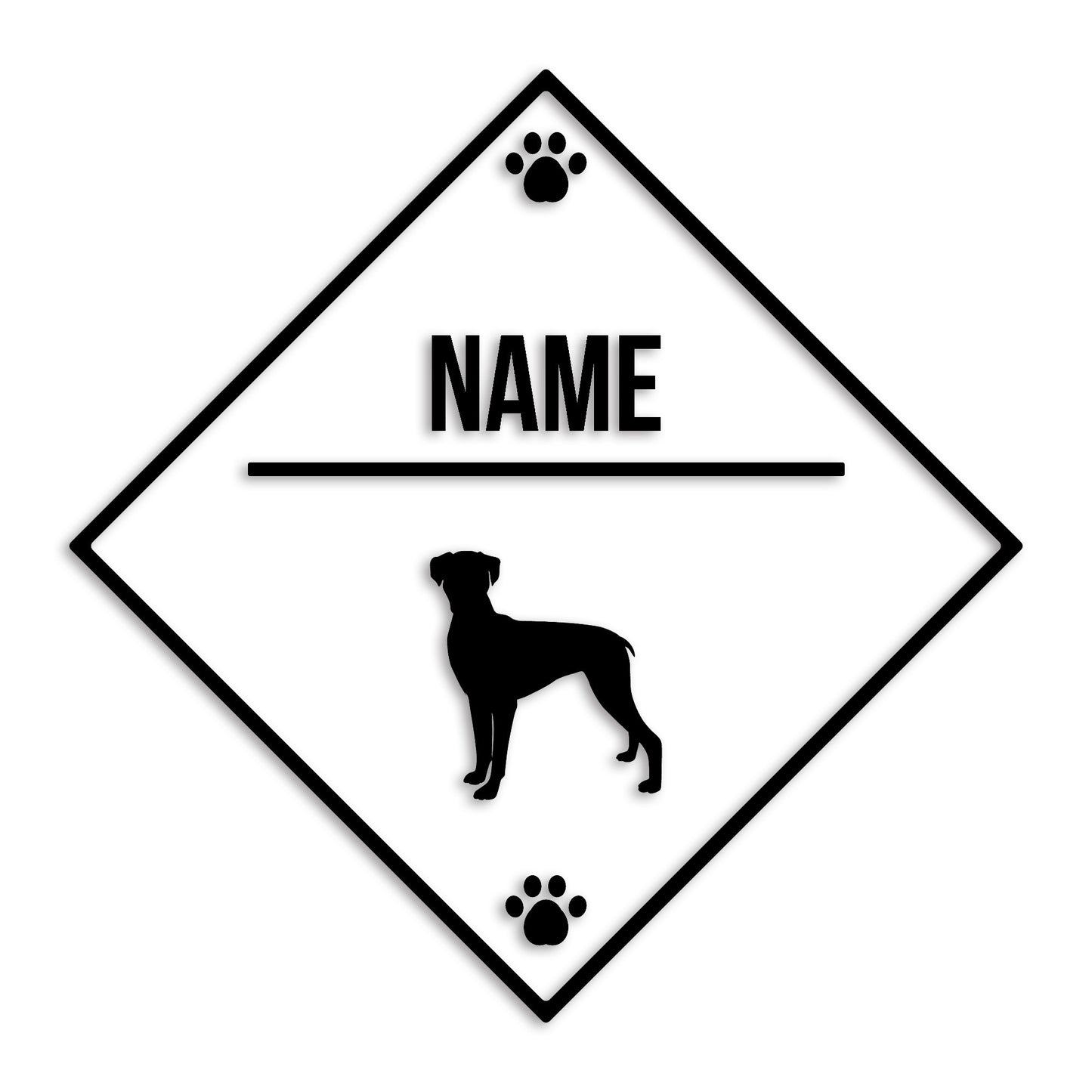 ボクサー 文字入れ可能 ペット 犬 カッティング ステッカー (st-146-97)