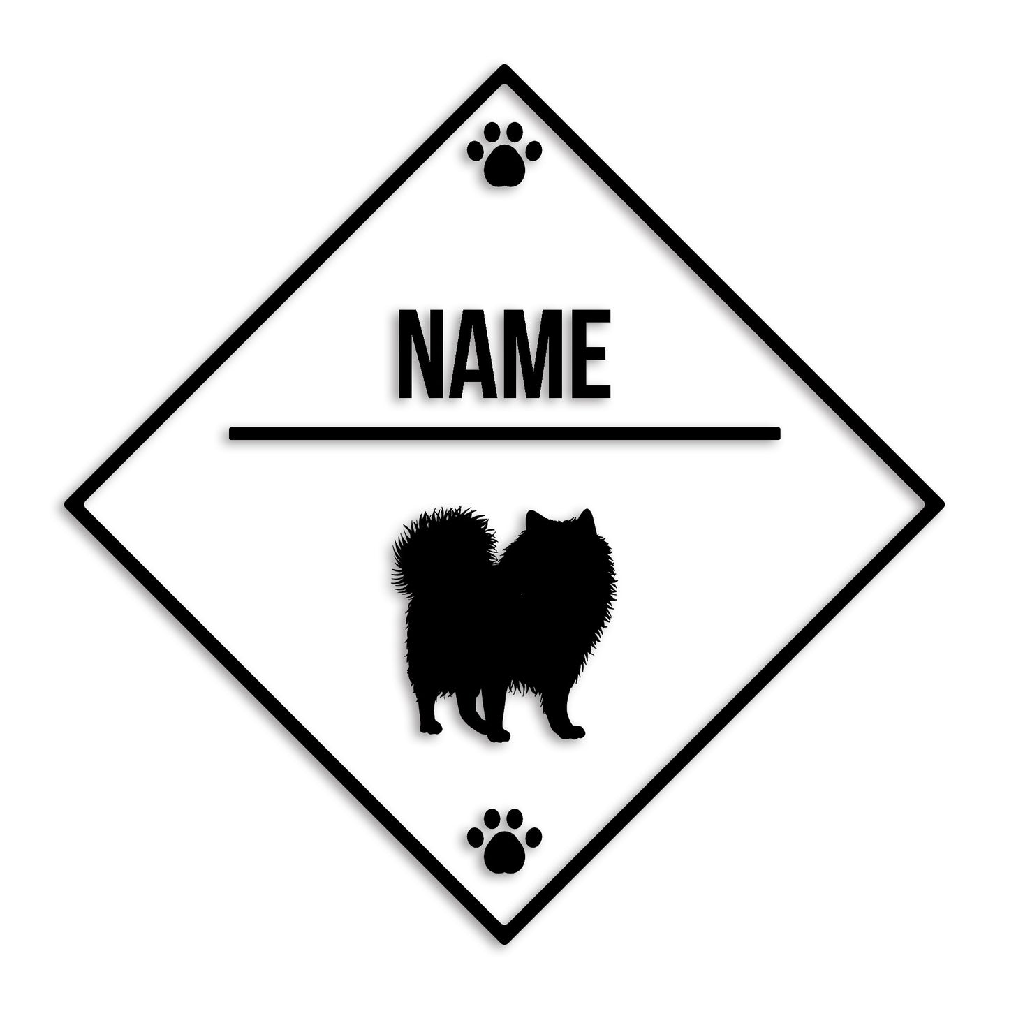 ポメラニアン 文字入れ可能 ペット 犬 カッティング ステッカー (st-146-99)