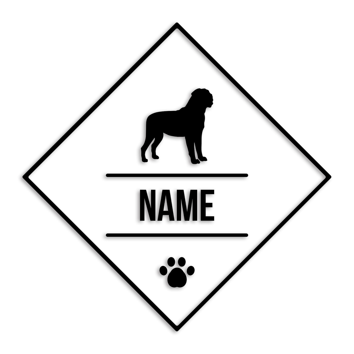 マスティフ 文字入れ可能 ペット 犬 カッティング ステッカー (st-147-103)