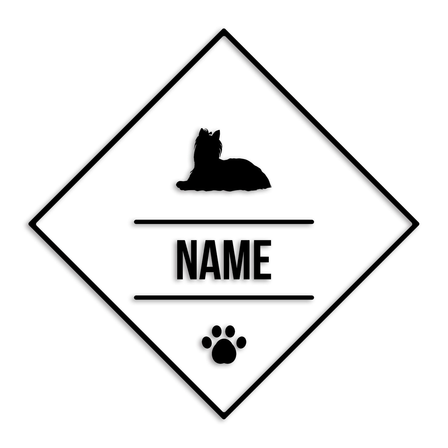 ヨークシャーテリア 文字入れ可能 ペット 犬 カッティング ステッカー (st-147-110)