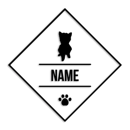 ヨークシャーテリア 文字入れ可能 ペット 犬 カッティング ステッカー (st-147-112)