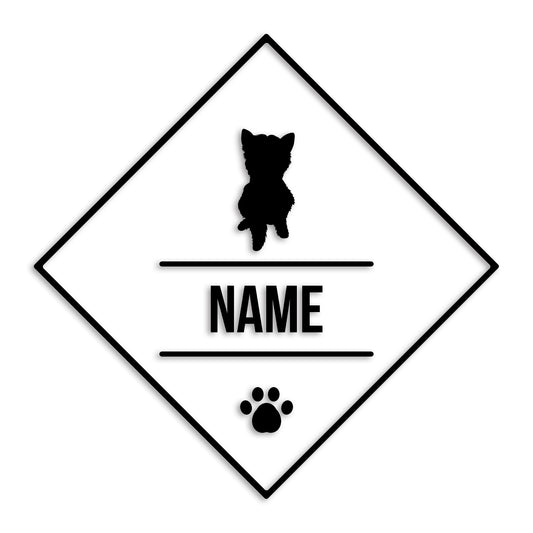 ヨークシャーテリア 文字入れ可能 ペット 犬 カッティング ステッカー (st-147-112)