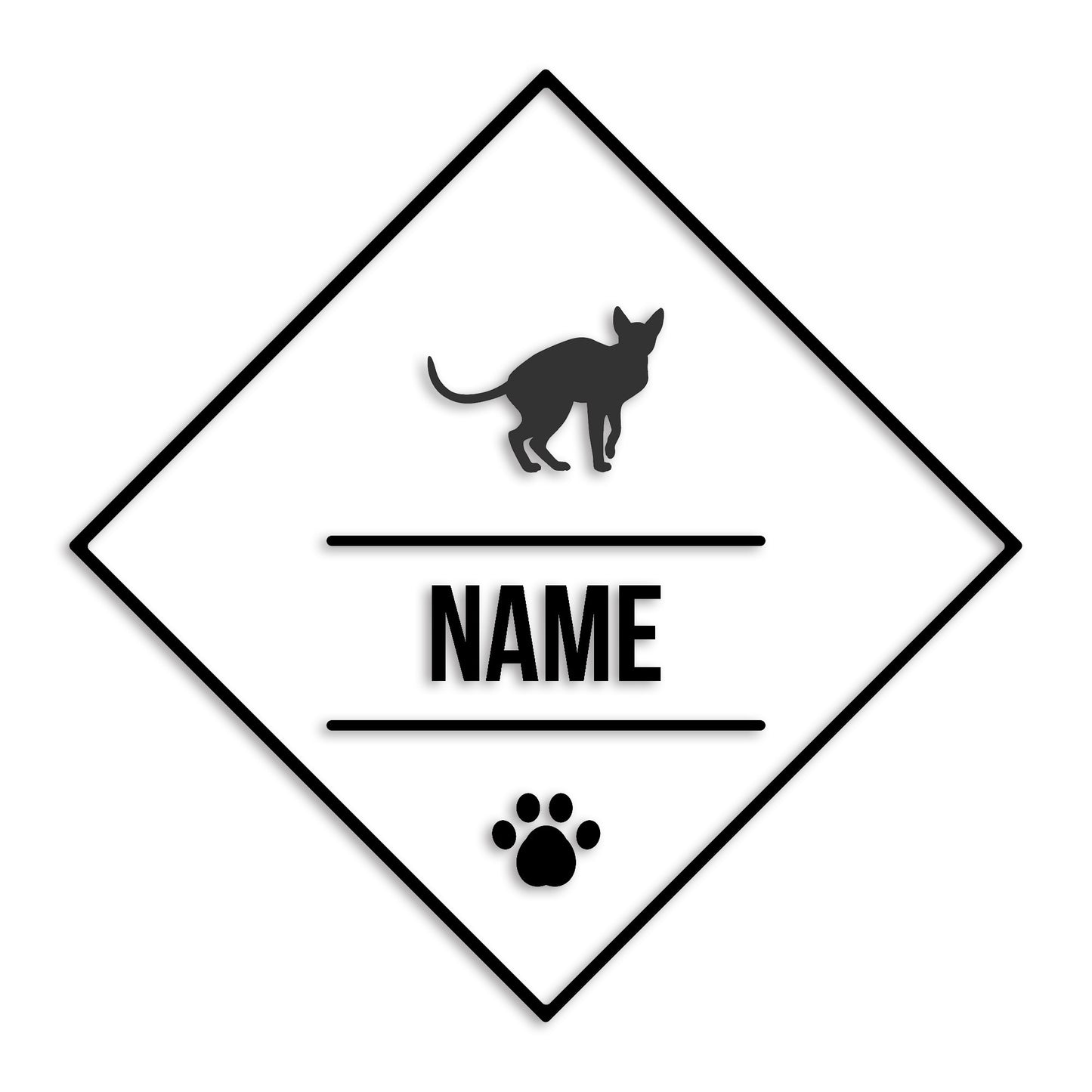 スフィンクス 文字入れ可能 ペット 猫 カッティング ステッカー (st-147-156)