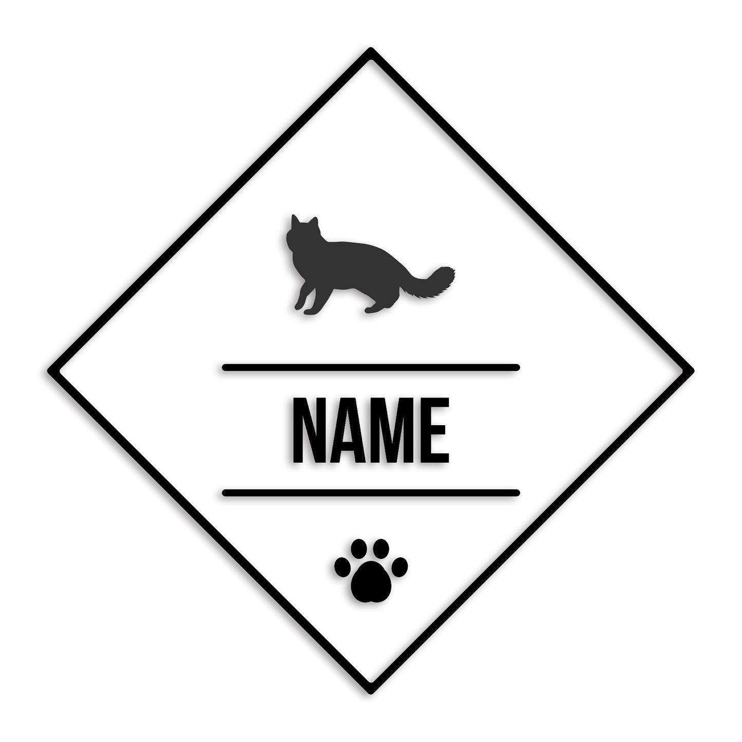 ターキッシュバン 文字入れ可能 ペット 猫 カッティング ステッカー (st-147-158)