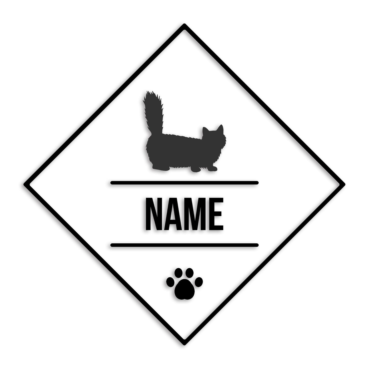 マンチカン 文字入れ可能 ペット 猫 カッティング ステッカー (st-147-171)