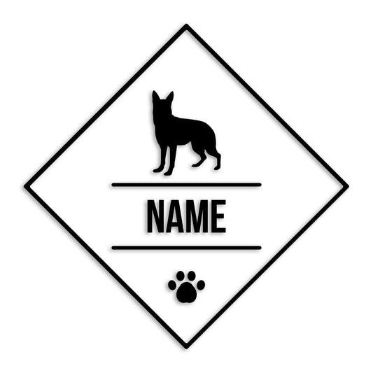 ジャーマンシェパード 文字入れ可能 カッティングステッカー st-147-32